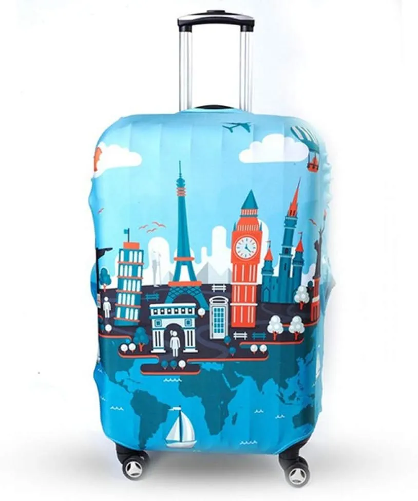 Elastic Travel Luggage Cover Travel Suitcase Protective Cover for Trunk Case Apply to 19''-32'' Suitcase Cover (T2087, M)