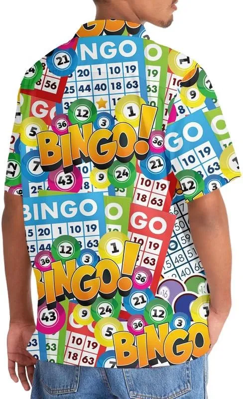 Funny Bingo Shirt Hawaiian Style, Bingo Game Team Shirt, Bingo Lovers Gifts, Bingo Shirt Button Down Size S-5XL