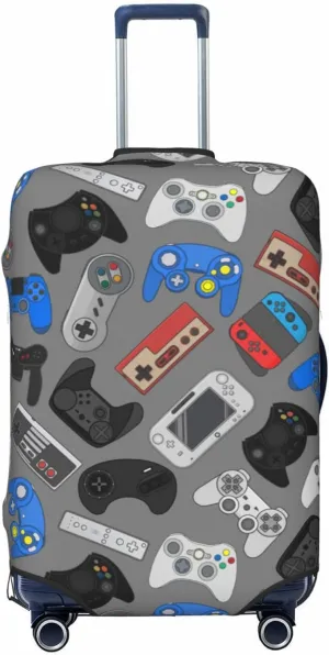 Game Console Controllers Luggage Suitcase Covers Elastic Washable Gamepad Luggage Protector Travel Suitcase Protective Cover For Kid And Adult, M (Fit 22-24 Inch Luggage)