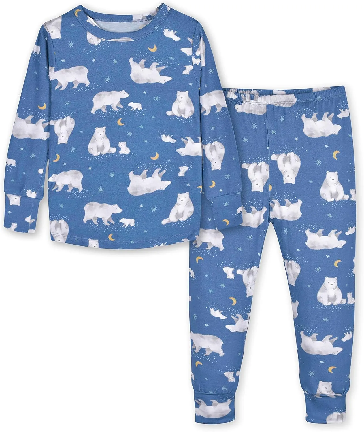 Gerber Unisex Baby Toddler Buttery Soft 2-Piece Snug Fit Pajamas with Viscose Made from Eucalyptus
