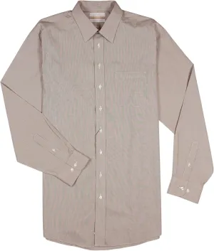 Gold Label Men's Big and Tall Point Collar Dress Shirt Long Sleeve with Pocket, Non-Iron Wrinkle-Resistant
