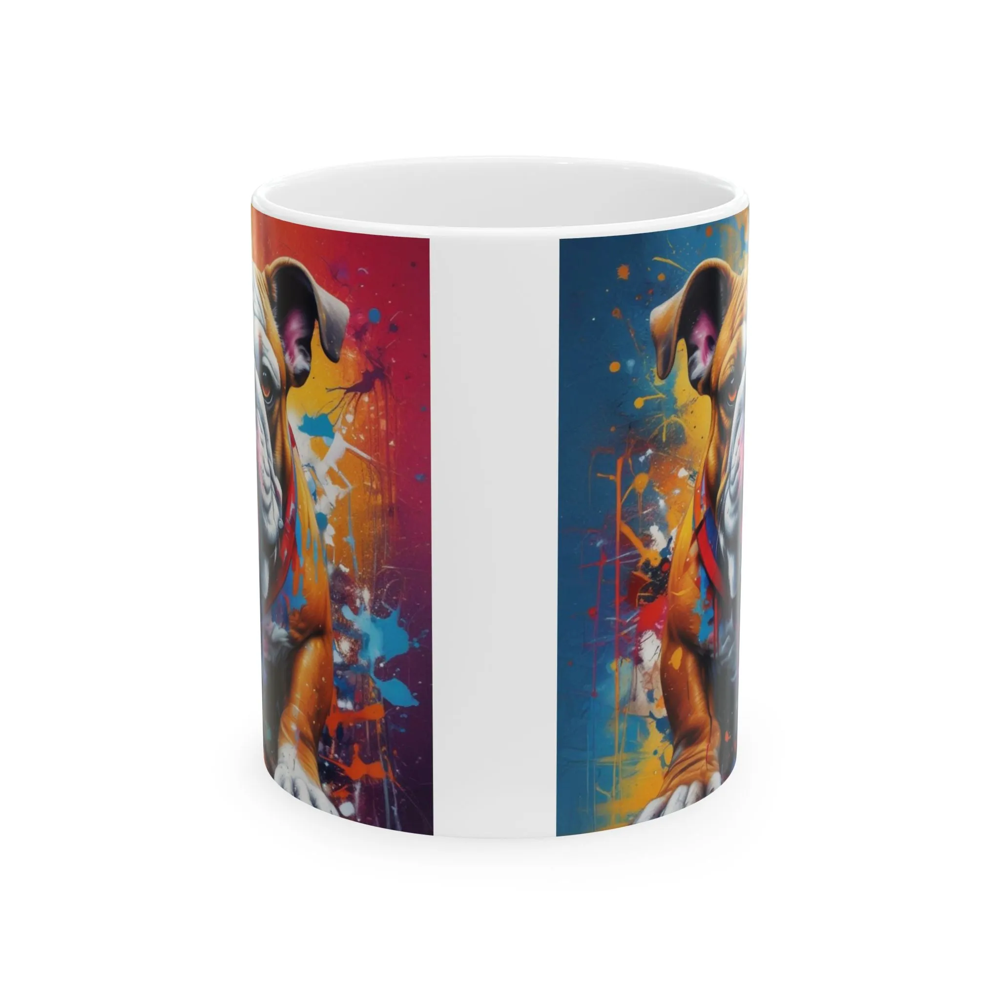 Graffiti Style Bulldog Mug  11 or 15 oz. Mugs Make Great Gifts for Dog Lovers