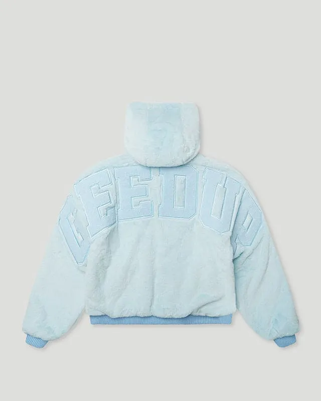 Handstyle/Team Logo Fur Jacket Light Blue