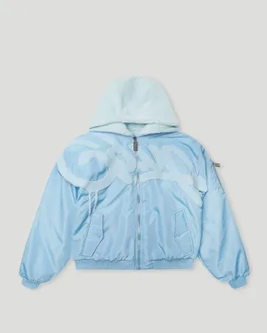 Handstyle/Team Logo Fur Jacket Light Blue