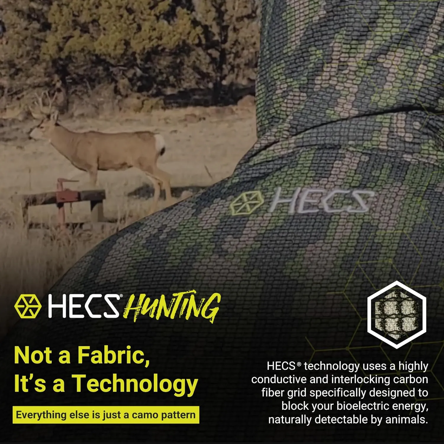 HECS Hunting-High Performance Base Layer-Underwear with Patented Technology for Deer, Big Game & Turkey Hunting