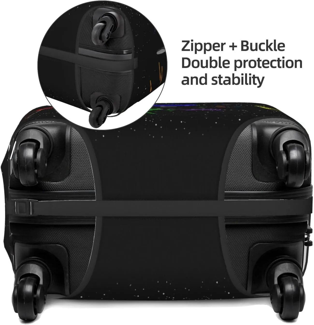 Hipster Game Controller Pattern Luggage Suitcase Covers Elastic Washable Game Joystick Luggage Protector Travel Suitcase Protective Cover For Kid And Adult, M (Fit 22-24 Inch Luggage)