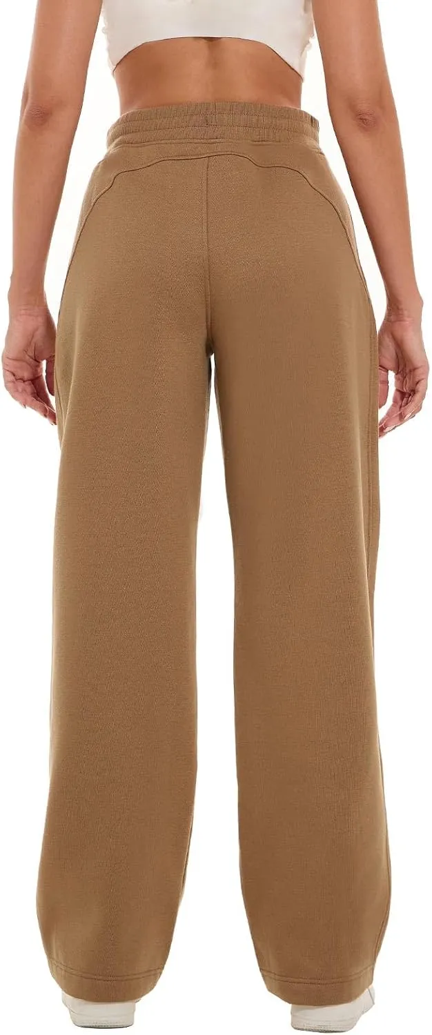 HOdo 32"/34" Inseam Womens Tall Sweatpants Fleece Joggers for Women Wide Leg Pants with Pockets for Workout