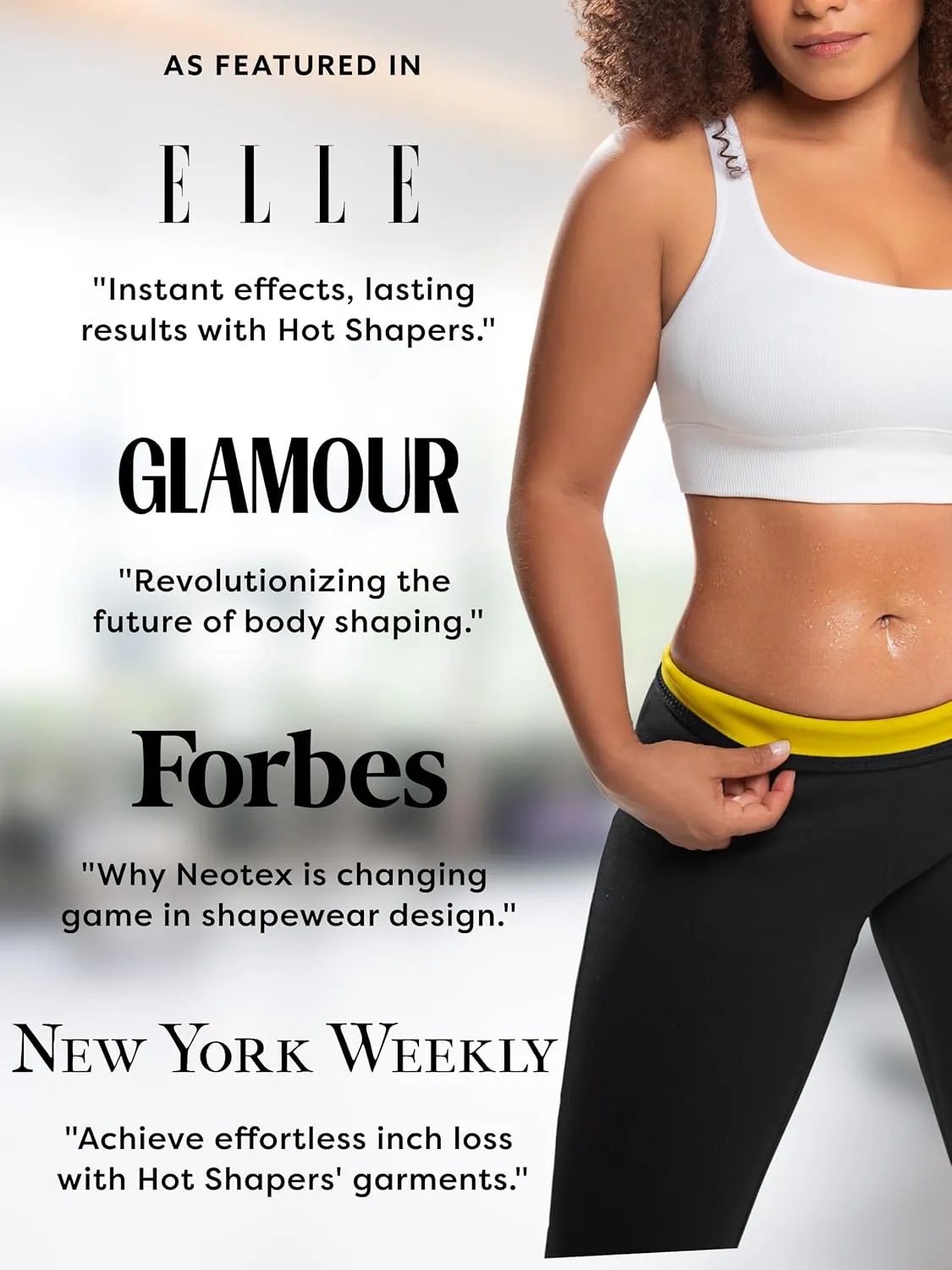 HOT SHAPERS Womens Booty-Lifting Pants  High-Rise Tummy Control & Leg-Defining Pants for Lower Body Contouring