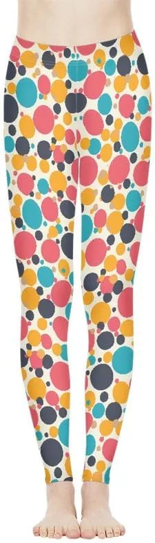 Irisjudy Women Full Length Leggings, Ethnic Geometric High Waist Stretchy Workout Tights, Ladybug Comfy Yoga Pants Plus Size
