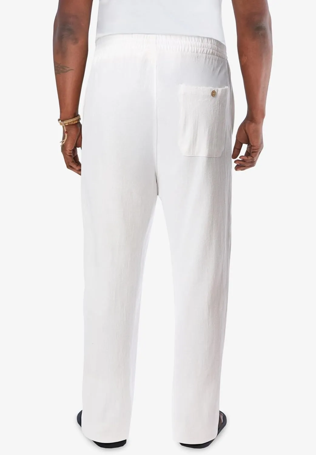 KingSize Men's Big & Tall Elastic Waist Gauze Cotton Pants