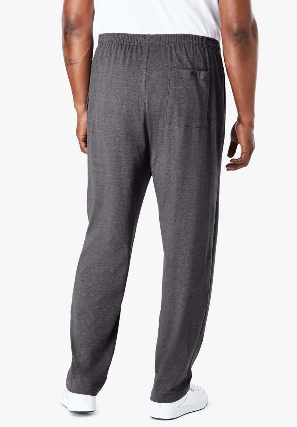 KingSize Men's Big & Tall Lightweight Jersey Open Bottom Sweatpants