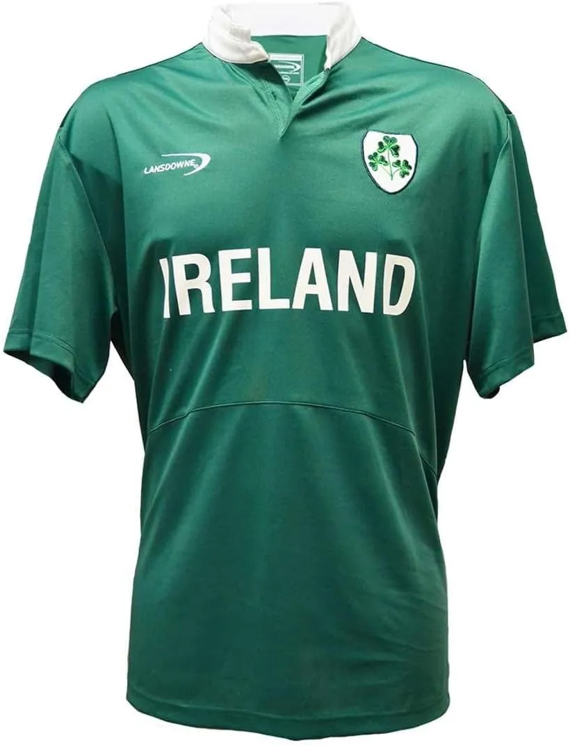 Lansdowne Green Ireland Shamrock Performance Short Sleeve Rugby Shirt