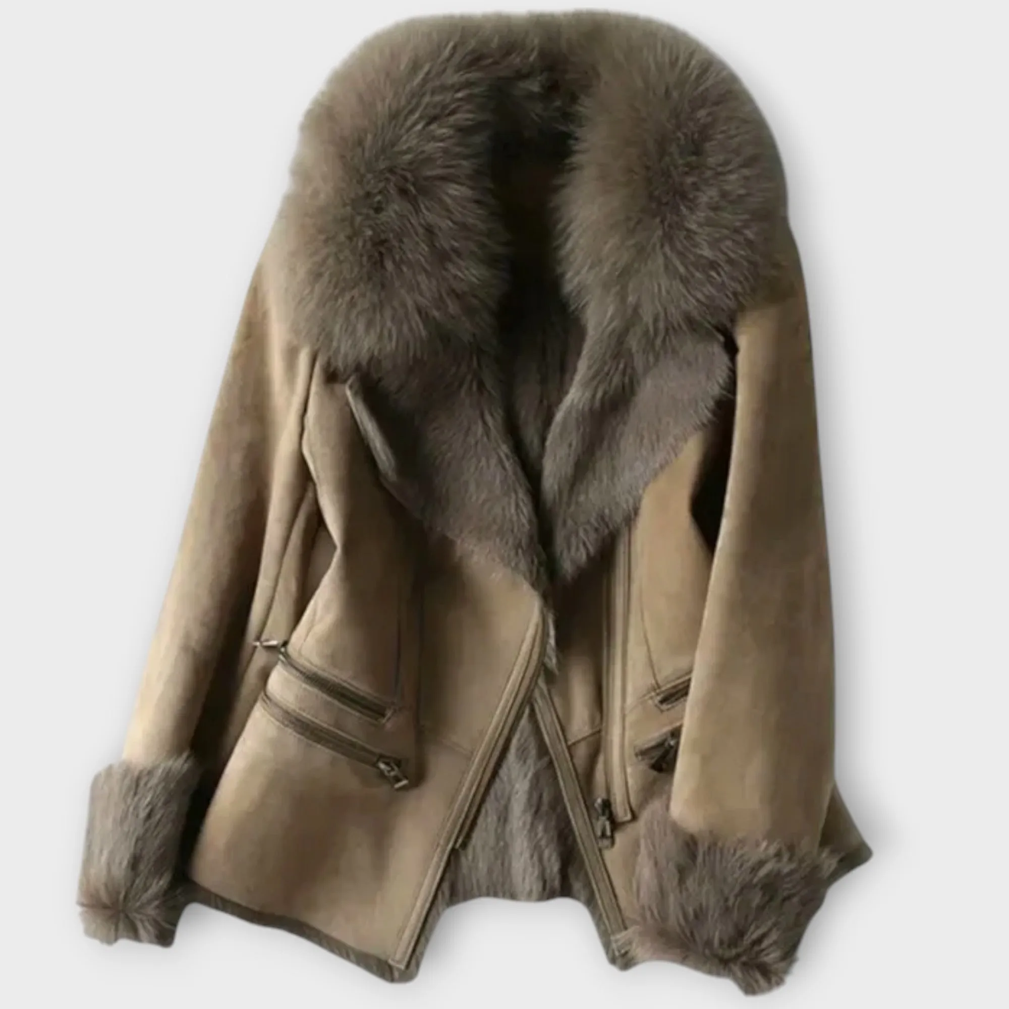 Leonora Shearling Jacket with Fur Collar