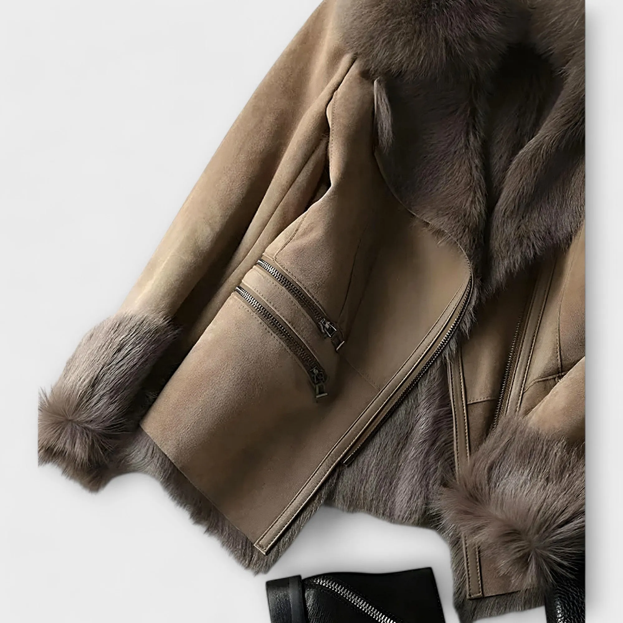 Leonora Shearling Jacket with Fur Collar