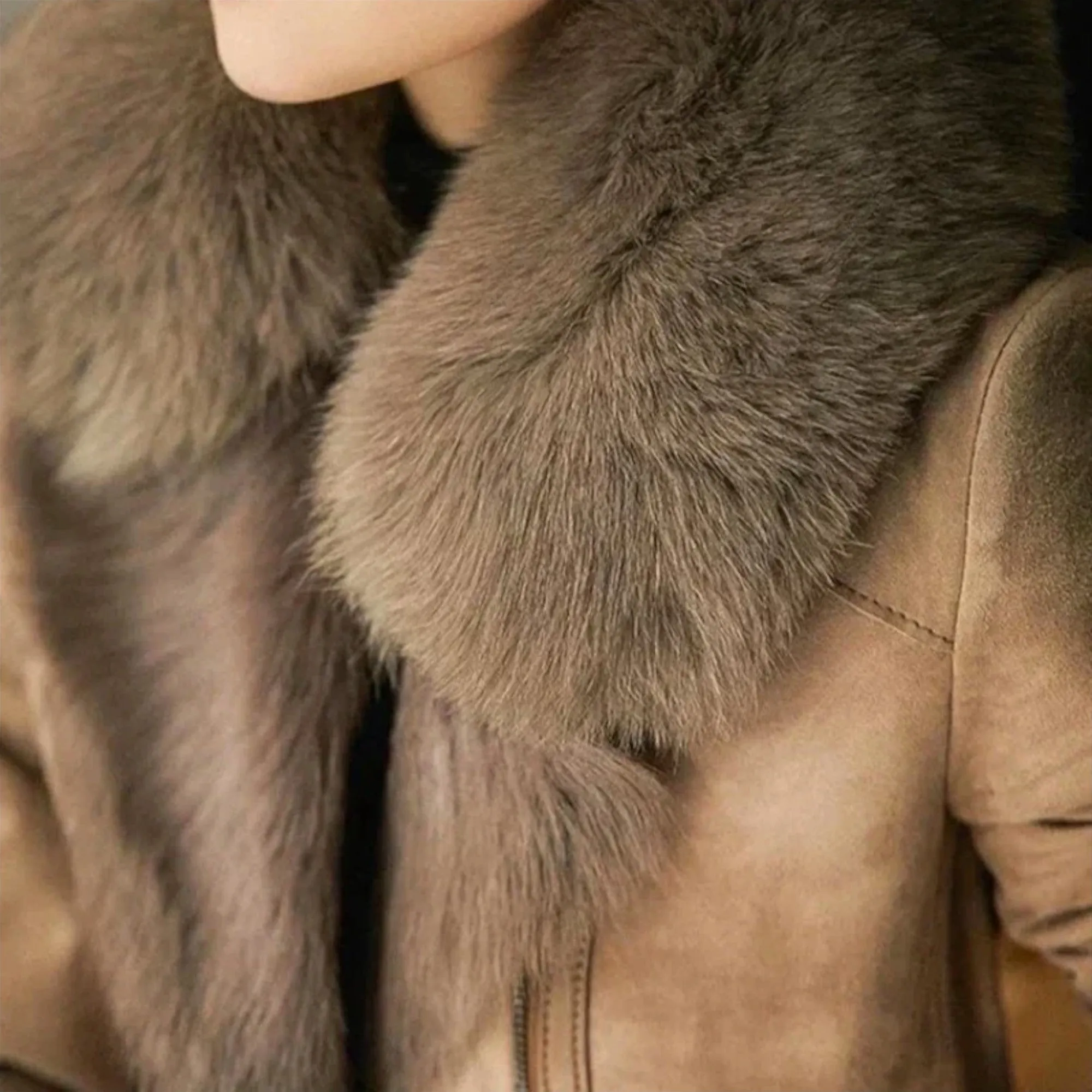 Leonora Shearling Jacket with Fur Collar