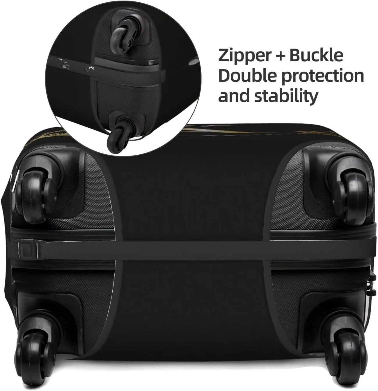 Letter A Luggage Cover Fits 18-32 Inch Suitcase, Washable Elastic Suitcase Cover Protector with Concealed Zipper for Wheeled Suitcase Travel Accessories LC518