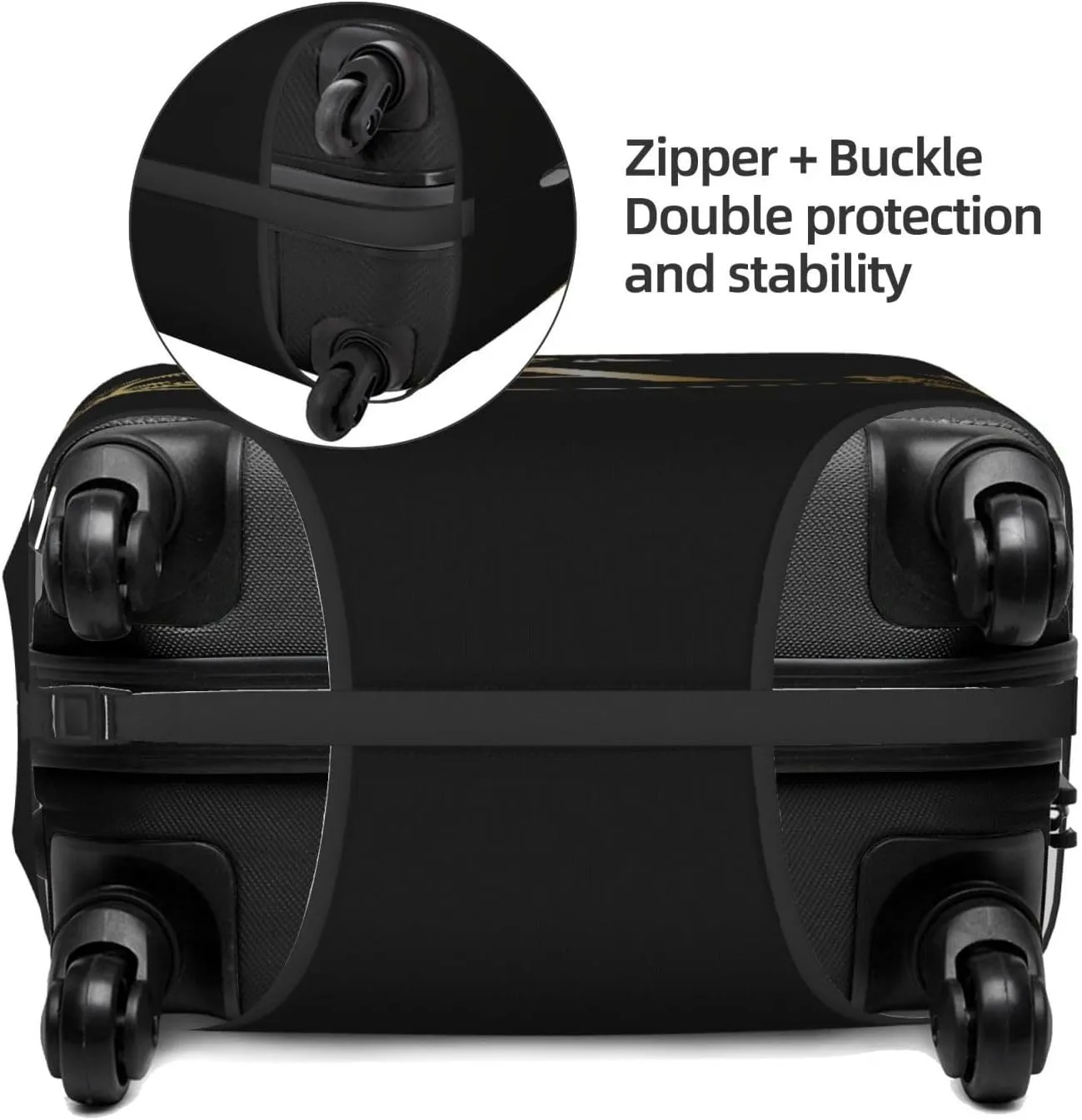 Letter A Luggage Cover Fits 18-32 Inch Suitcase Washable Elastic with Concealed Zipper for Travel Accessories LCC518