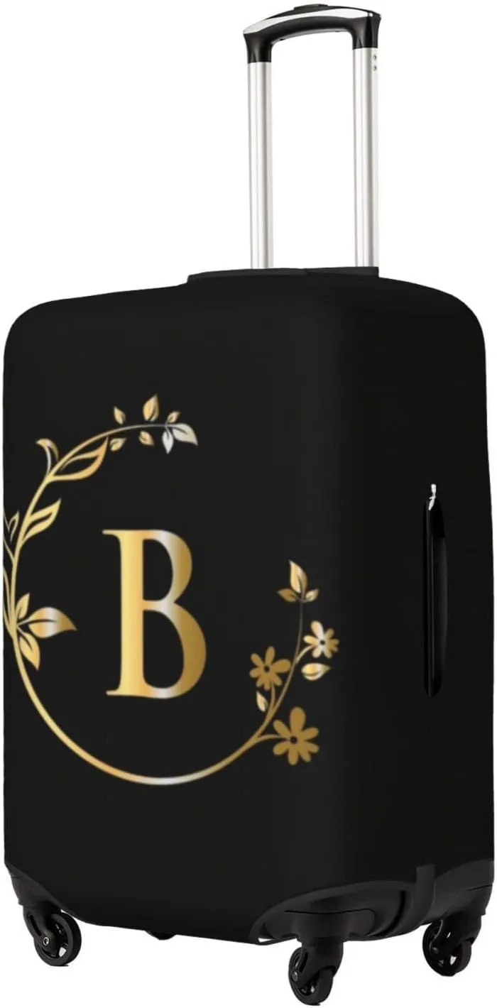 Letter B Luggage Cover Fits 18-32 Inch Suitcase, Washable Elastic Suitcase Cover Protector with Concealed Zipper for Wheeled Suitcase Travel Accessories LC522