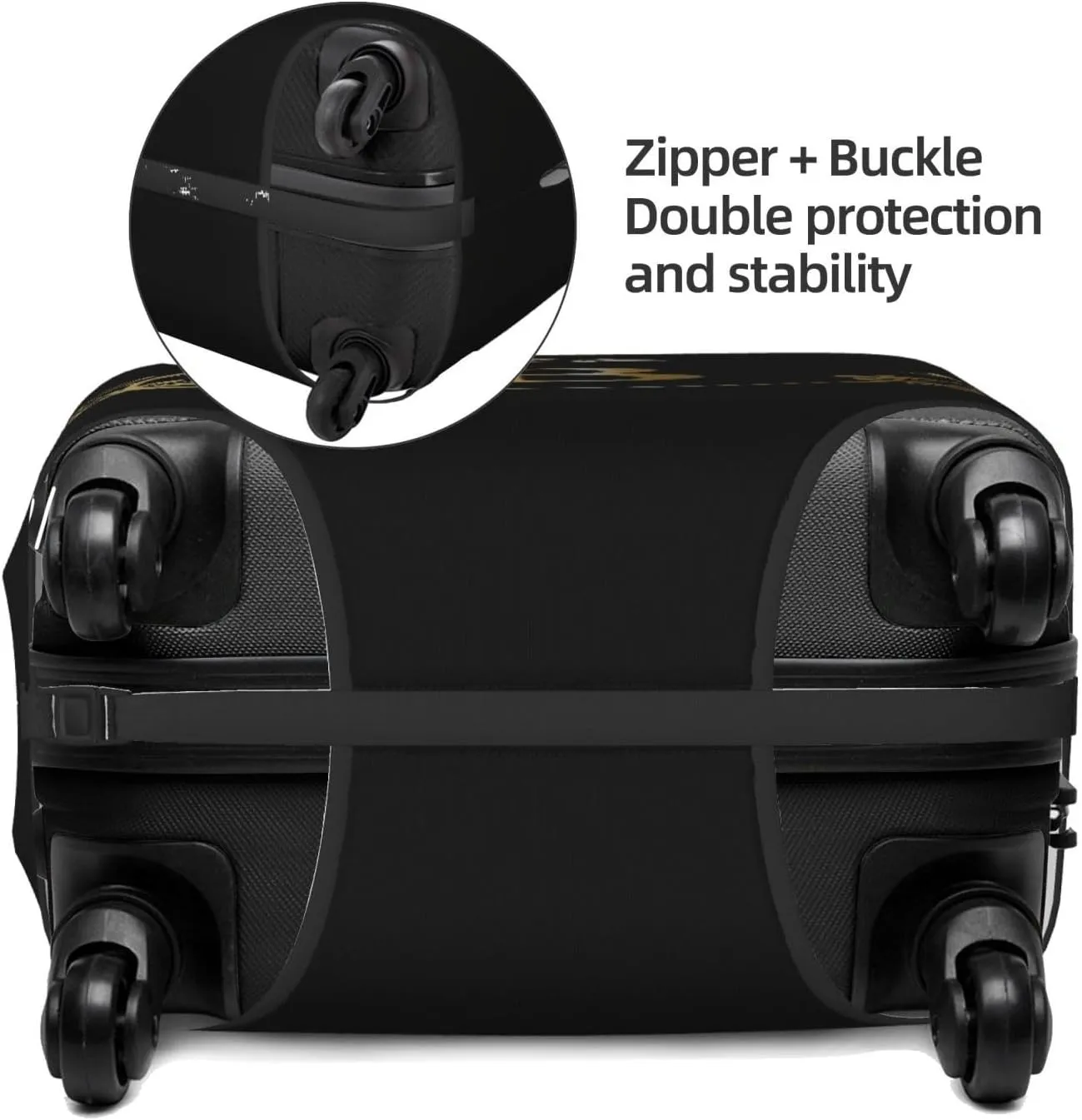 Letter B Luggage Cover Fits 18-32 Inch Suitcase, Washable Elastic Suitcase Cover Protector with Concealed Zipper for Wheeled Suitcase Travel Accessories LC522