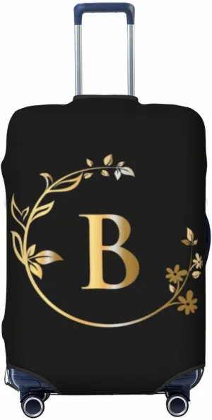 Letter B Luggage Cover Fits 18-32 Inch Suitcase, Washable Elastic Suitcase Cover Protector with Concealed Zipper for Wheeled Suitcase Travel Accessories LC522