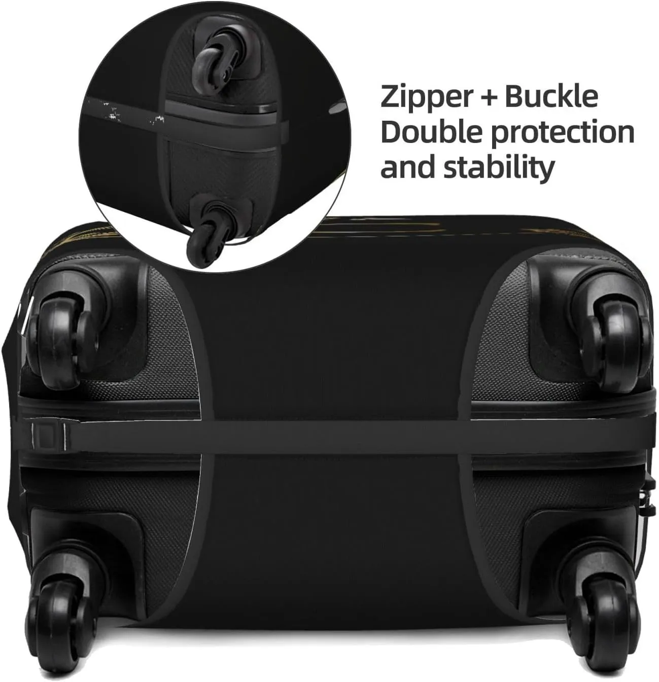 Letter C Luggage Cover Fits 18-32 Inch Suitcase, Washable Elastic Suitcase Cover Protector with Concealed Zipper for Wheeled Suitcase Travel Accessories LC526