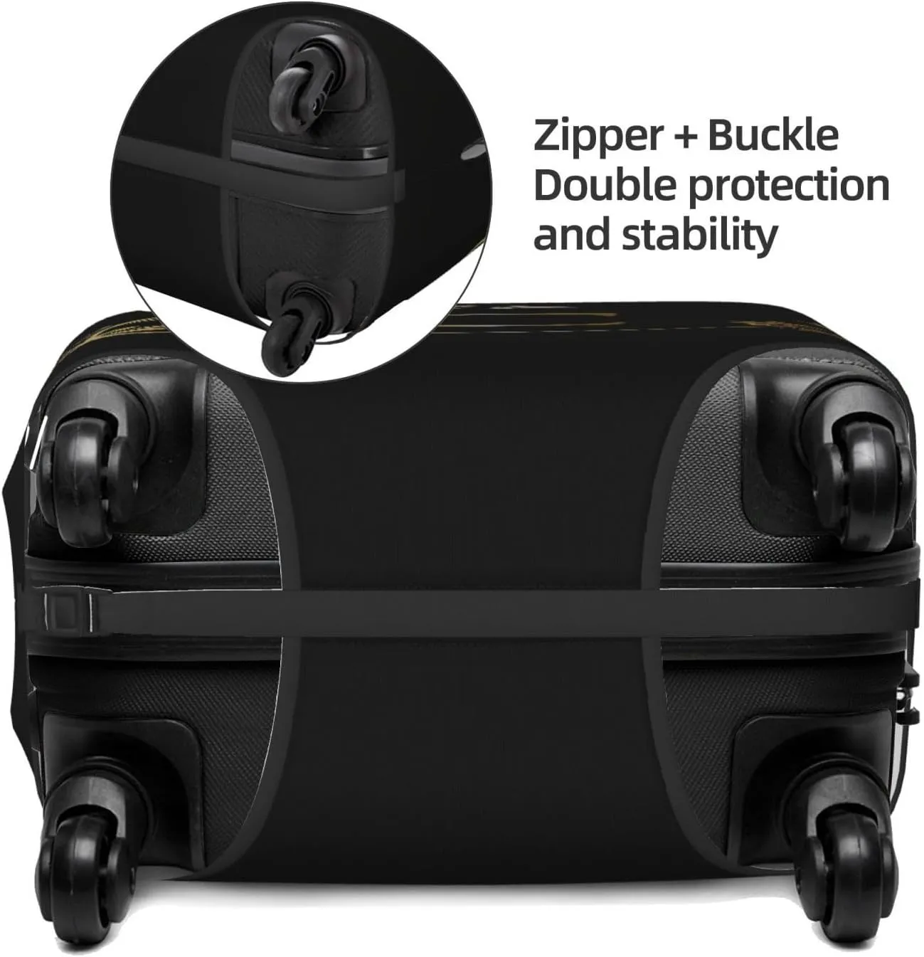 Letter C Luggage Cover Fits 18-32 Inch Suitcase Washable Elastic with Concealed Zipper for Travel Accessories LCC526
