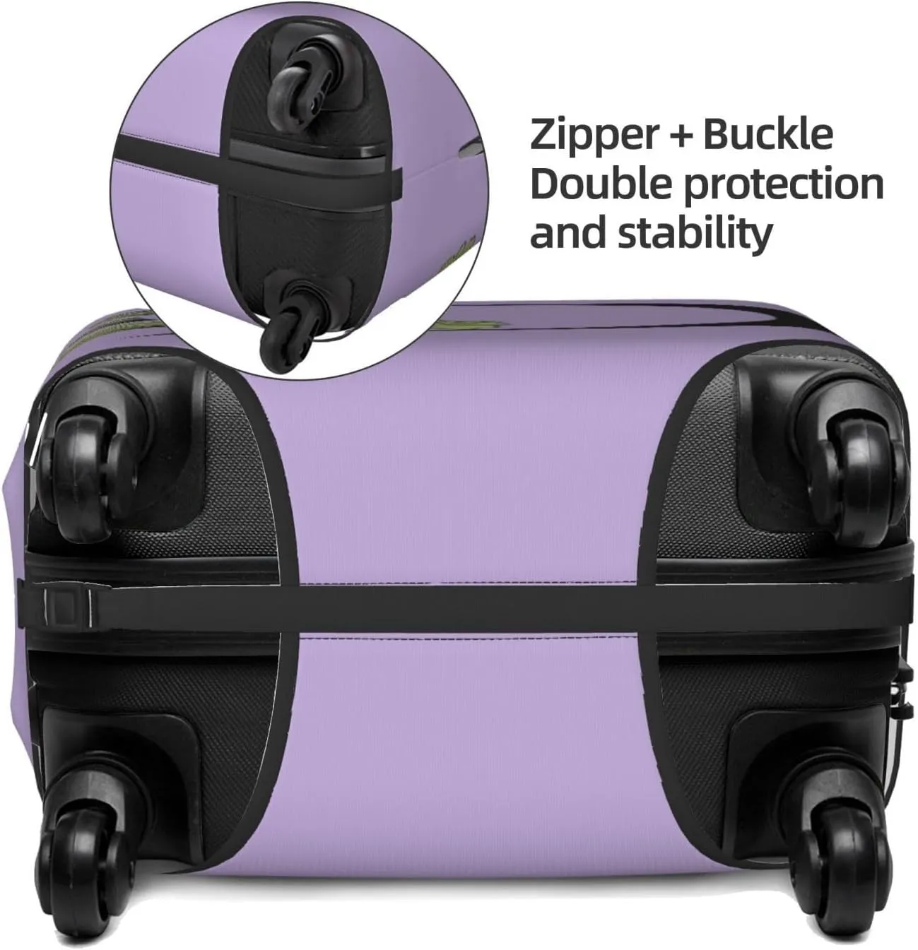 Letter D Luggage Cover Fits 18-32 Inch Suitcase, Washable Elastic Suitcase Cover Protector with Concealed Zipper for Wheeled Suitcase Travel Accessories LC739