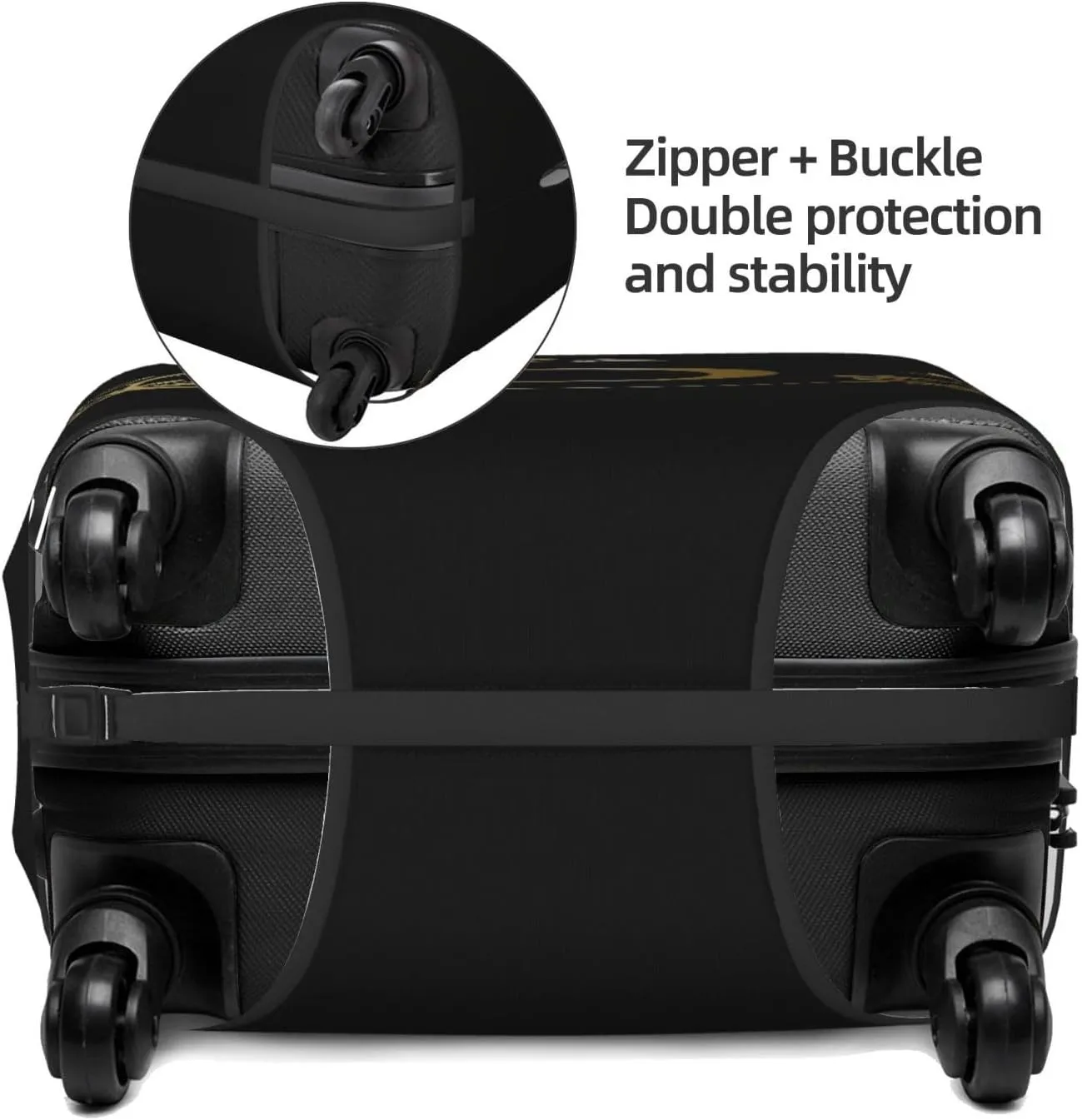 Letter D Luggage Cover Fits 18-32 Inch Suitcase Washable Elastic with Concealed Zipper for Travel Accessories LCC530
