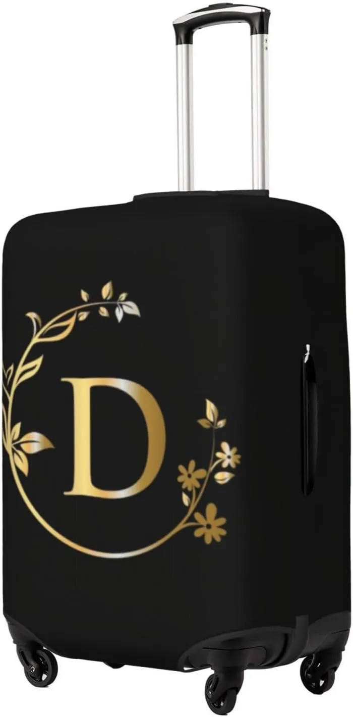 Letter D Luggage Cover Fits 18-32 Inch Suitcase Washable Elastic with Concealed Zipper for Travel Accessories LCC530