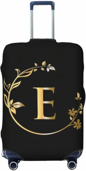Letter E Luggage Cover Fits 18-32 Inch Suitcase, Washable Elastic Suitcase Cover Protector with Concealed Zipper for Wheeled Suitcase Travel Accessories LC534