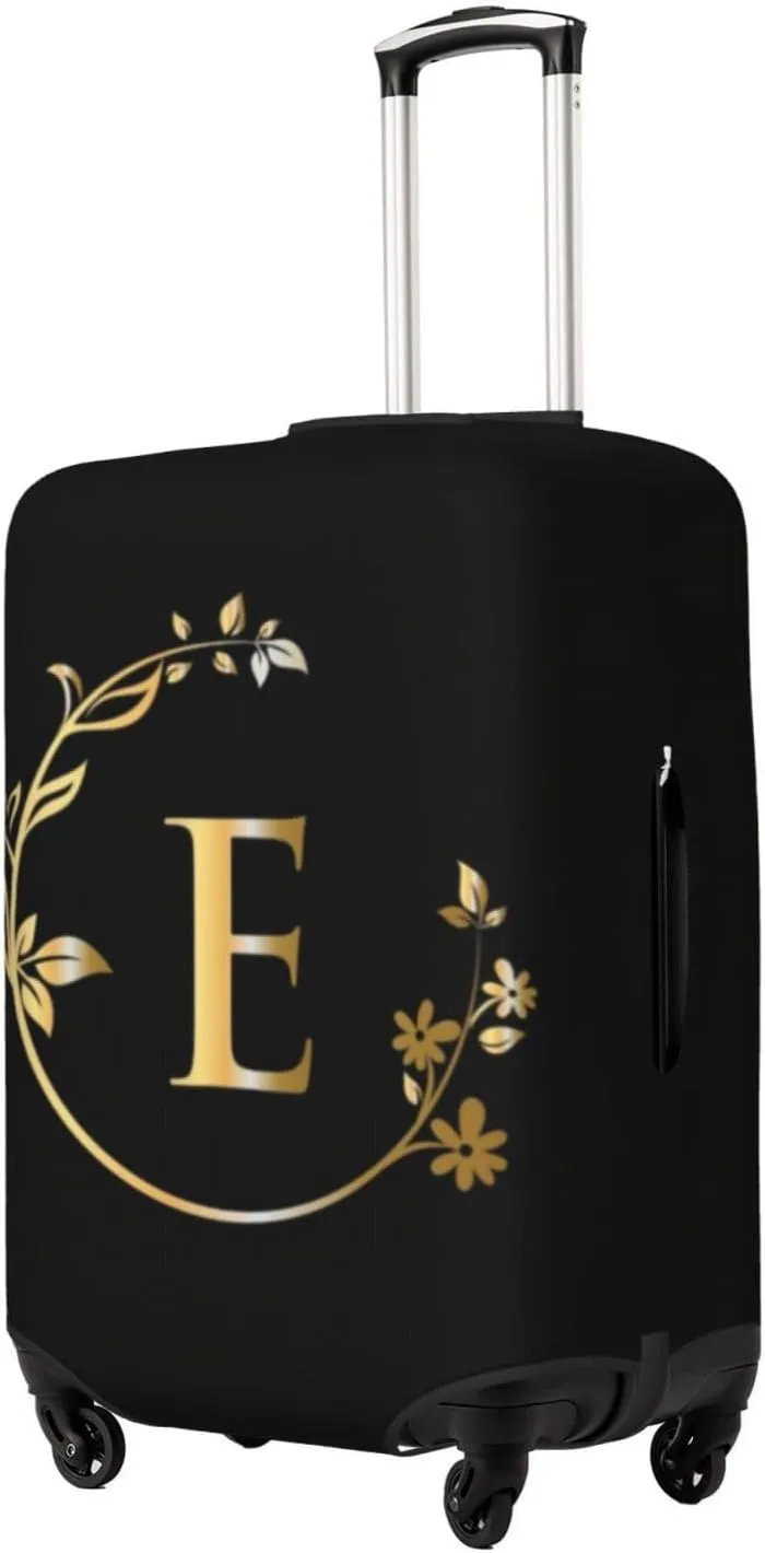 Letter E Luggage Cover Fits 18-32 Inch Suitcase, Washable Elastic Suitcase Cover Protector with Concealed Zipper for Wheeled Suitcase Travel Accessories LC534