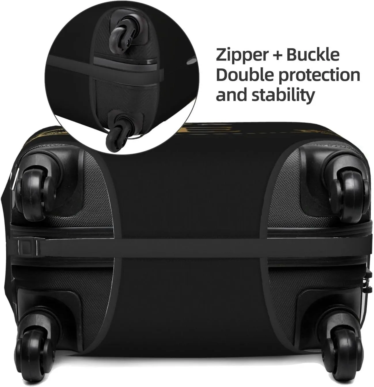 Letter E Luggage Cover Fits 18-32 Inch Suitcase, Washable Elastic Suitcase Cover Protector with Concealed Zipper for Wheeled Suitcase Travel Accessories LC534