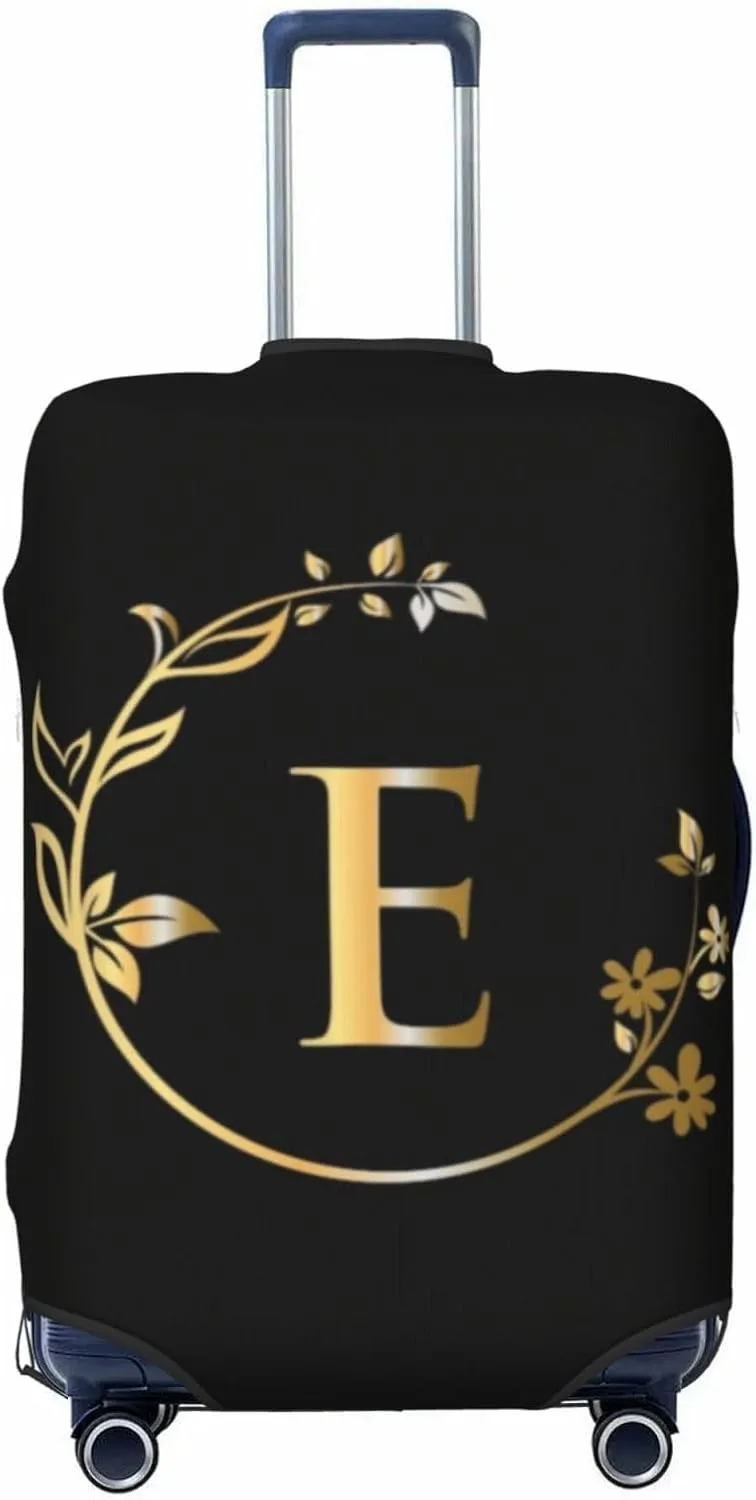 Letter E Luggage Cover Fits 18-32 Inch Suitcase, Washable Elastic Suitcase Cover Protector with Concealed Zipper for Wheeled Suitcase Travel Accessories LC534