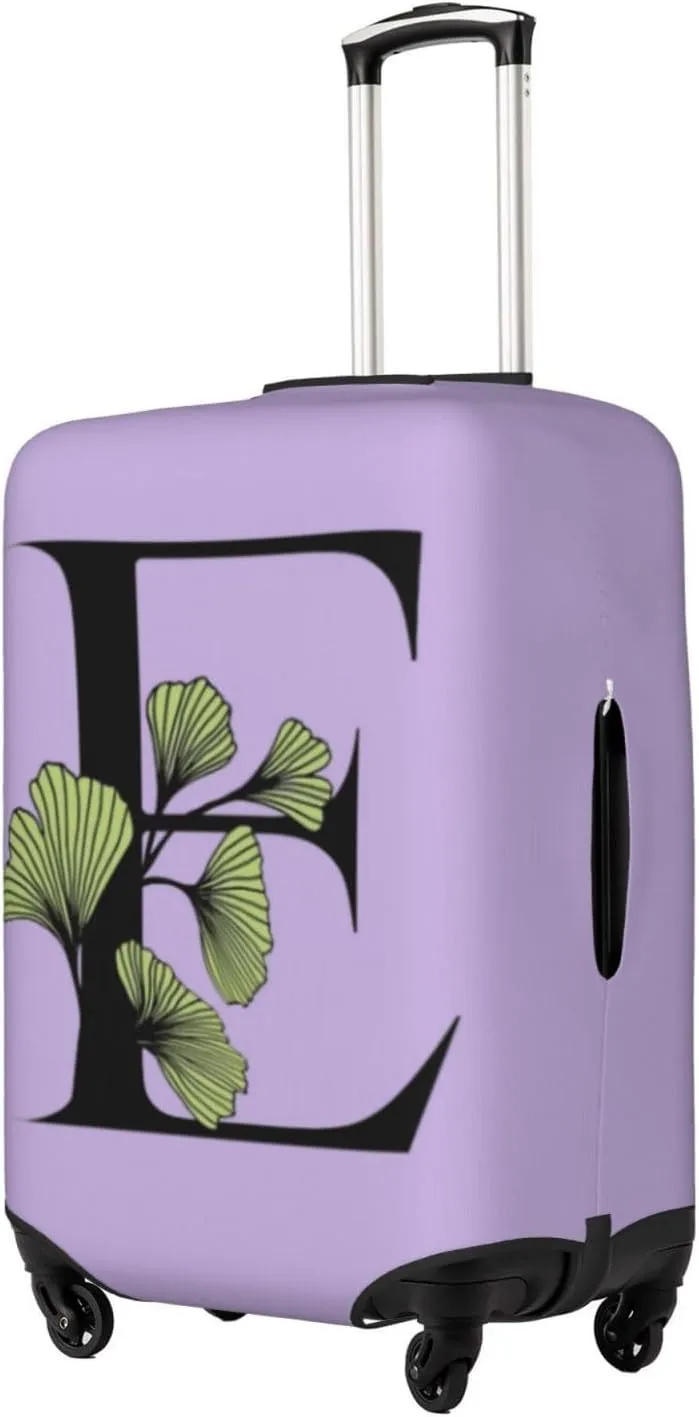 Letter E Luggage Cover Fits 18-32 Inch Suitcase, Washable Elastic Suitcase Cover Protector with Concealed Zipper for Wheeled Suitcase Travel Accessories LC743