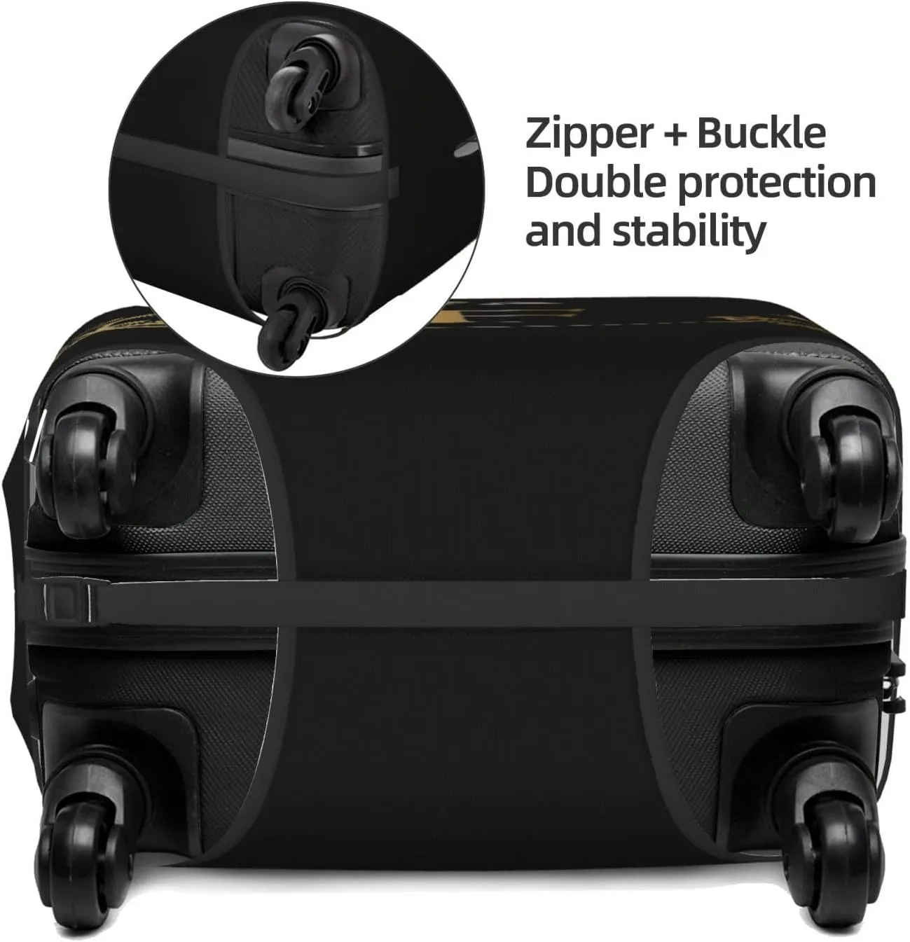 Letter F Luggage Cover Fits 18-32 Inch Suitcase, Washable Elastic Suitcase Cover Protector with Concealed Zipper for Wheeled Suitcase Travel Accessories LC538