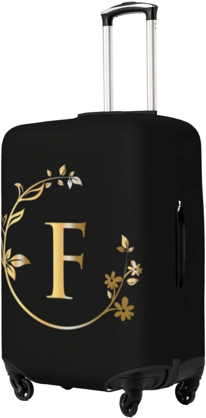 Letter F Luggage Cover Fits 18-32 Inch Suitcase, Washable Elastic Suitcase Cover Protector with Concealed Zipper for Wheeled Suitcase Travel Accessories LC538