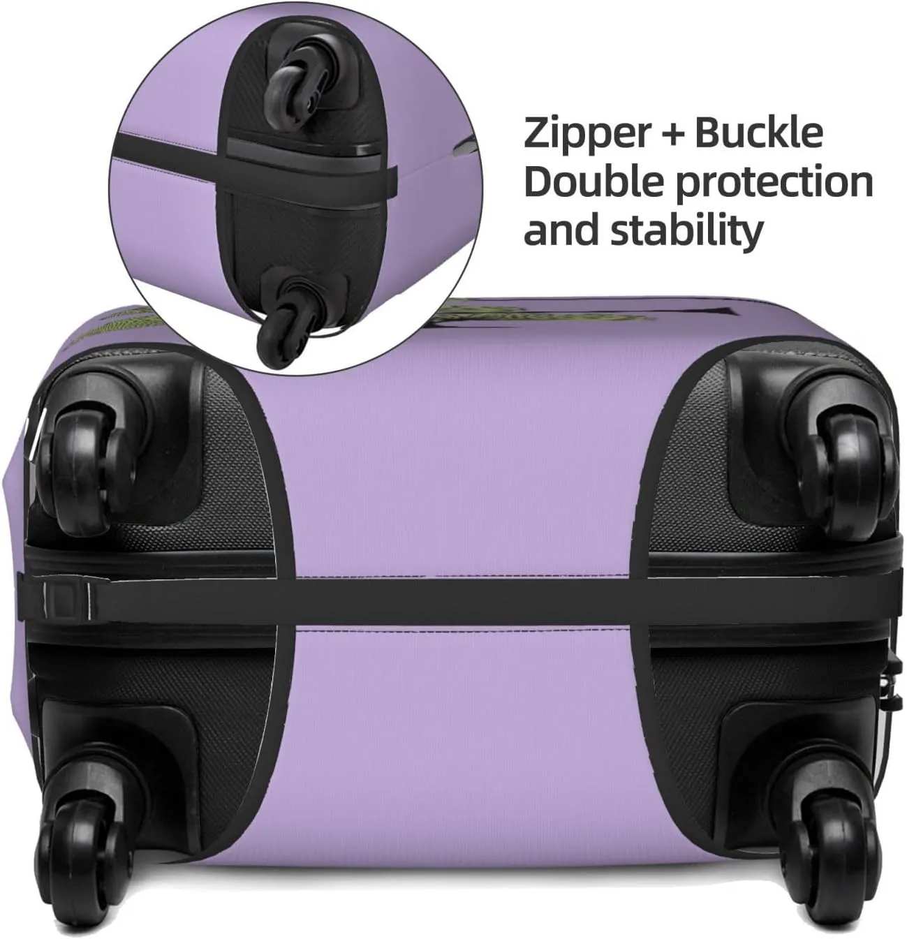 Letter F Luggage Cover Fits 18-32 Inch Suitcase, Washable Elastic Suitcase Cover Protector with Concealed Zipper for Wheeled Suitcase Travel Accessories LC747
