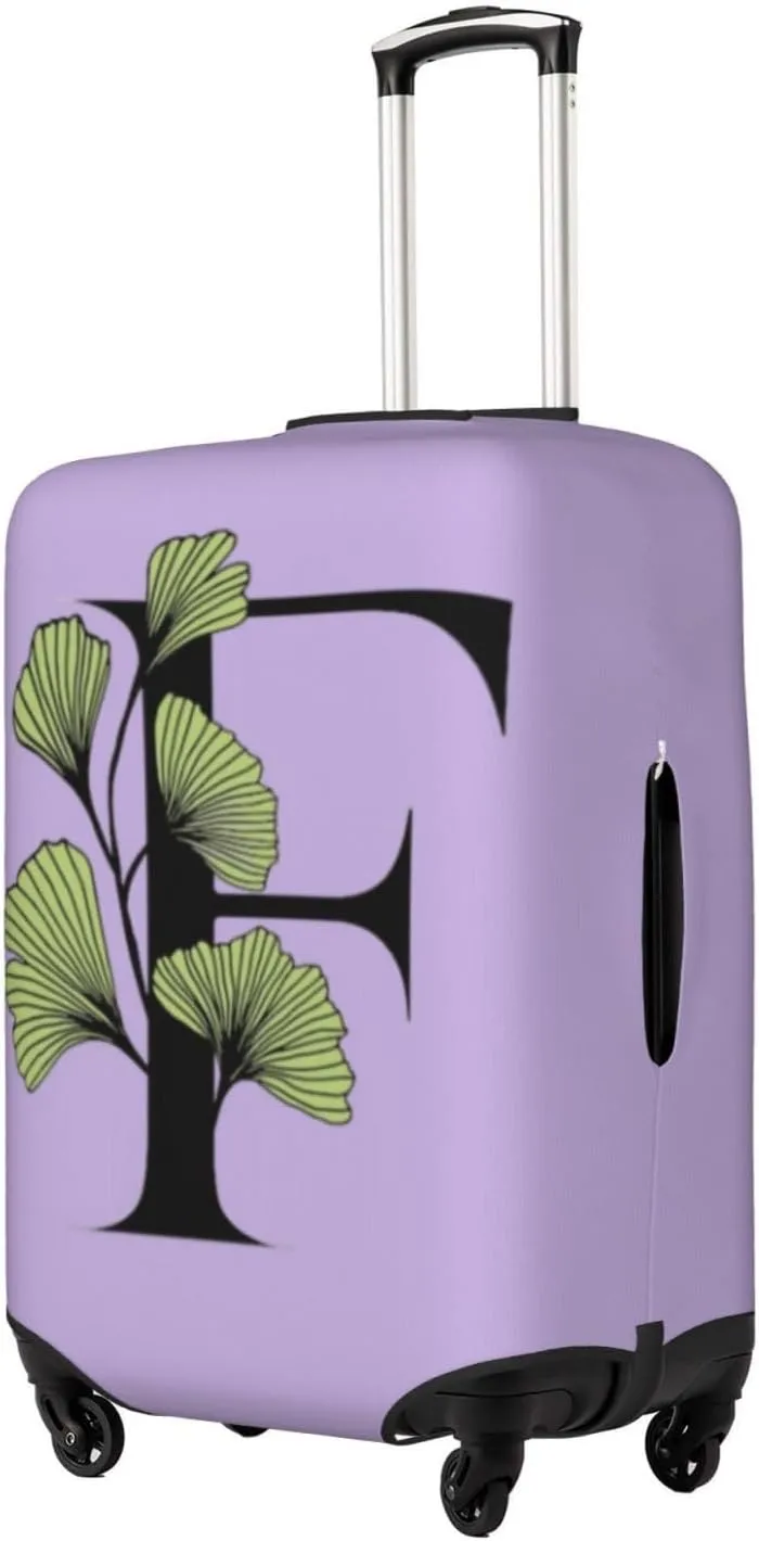 Letter F Luggage Cover Fits 18-32 Inch Suitcase, Washable Elastic Suitcase Cover Protector with Concealed Zipper for Wheeled Suitcase Travel Accessories LC747