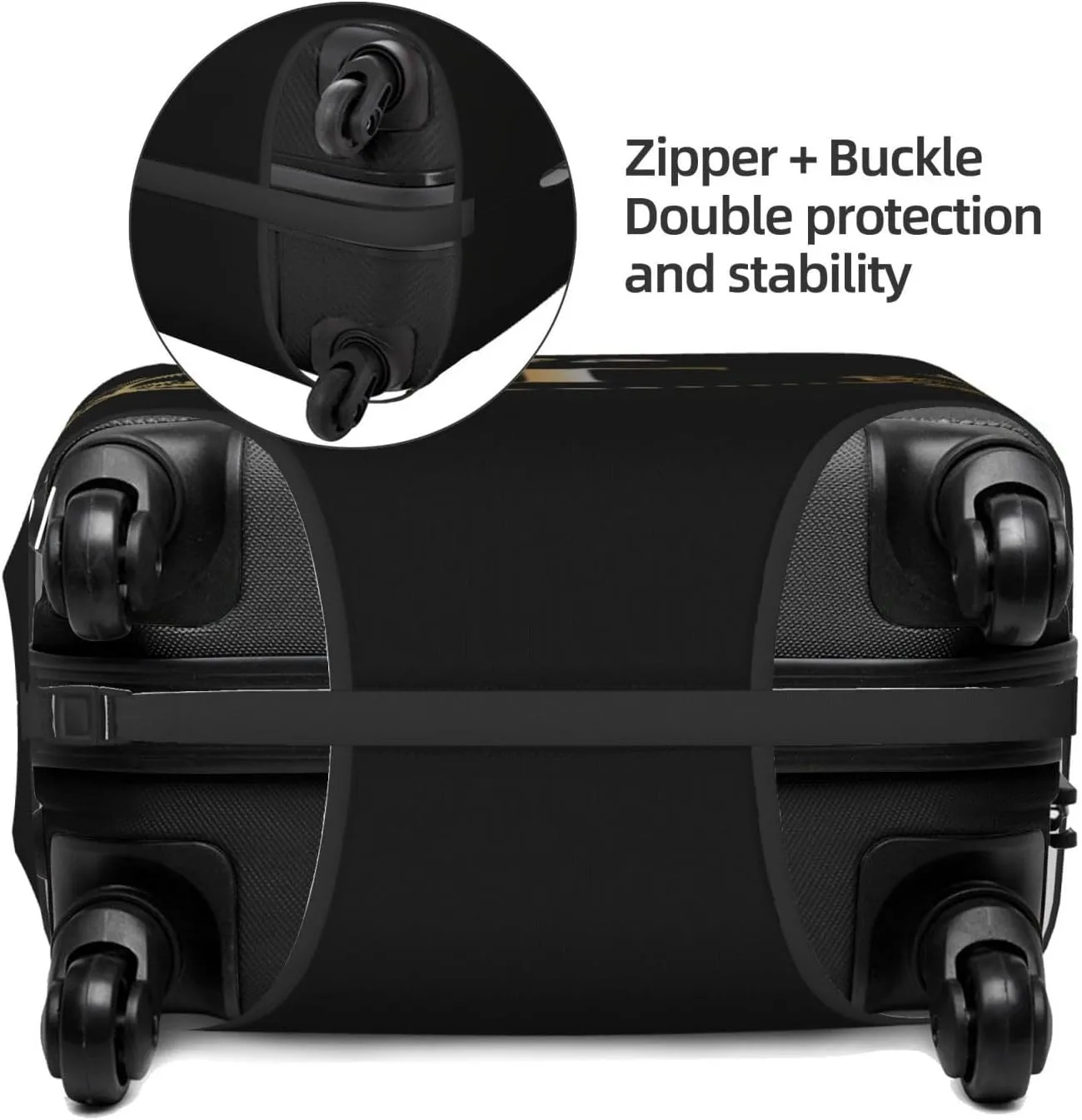 Letter T Luggage Cover Fits 18-32 Inch Suitcase Washable Elastic with Concealed Zipper for Travel Accessories LCC594