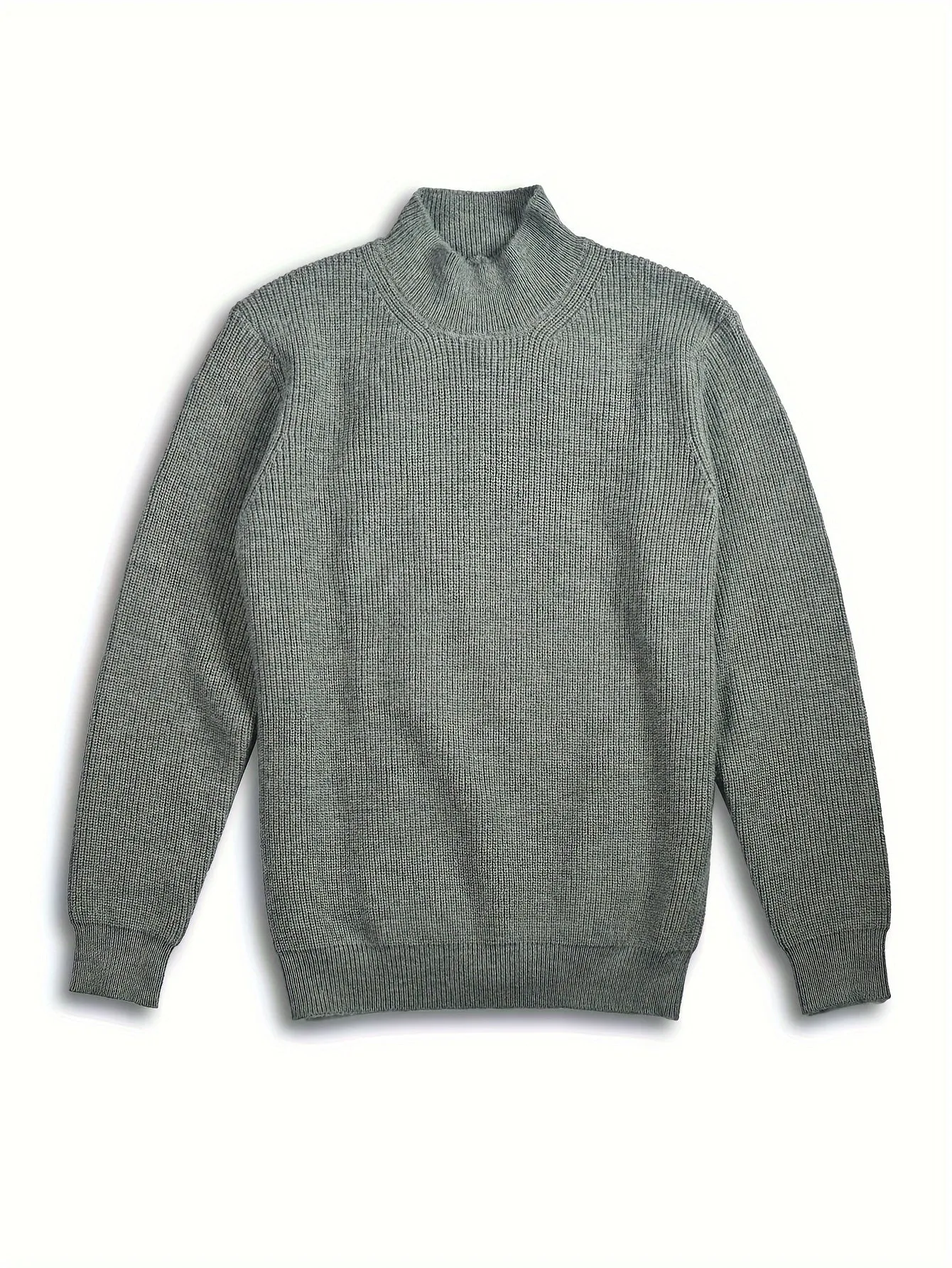 LEVORIN | Solid Knitted Turtleneck Mens Sweater