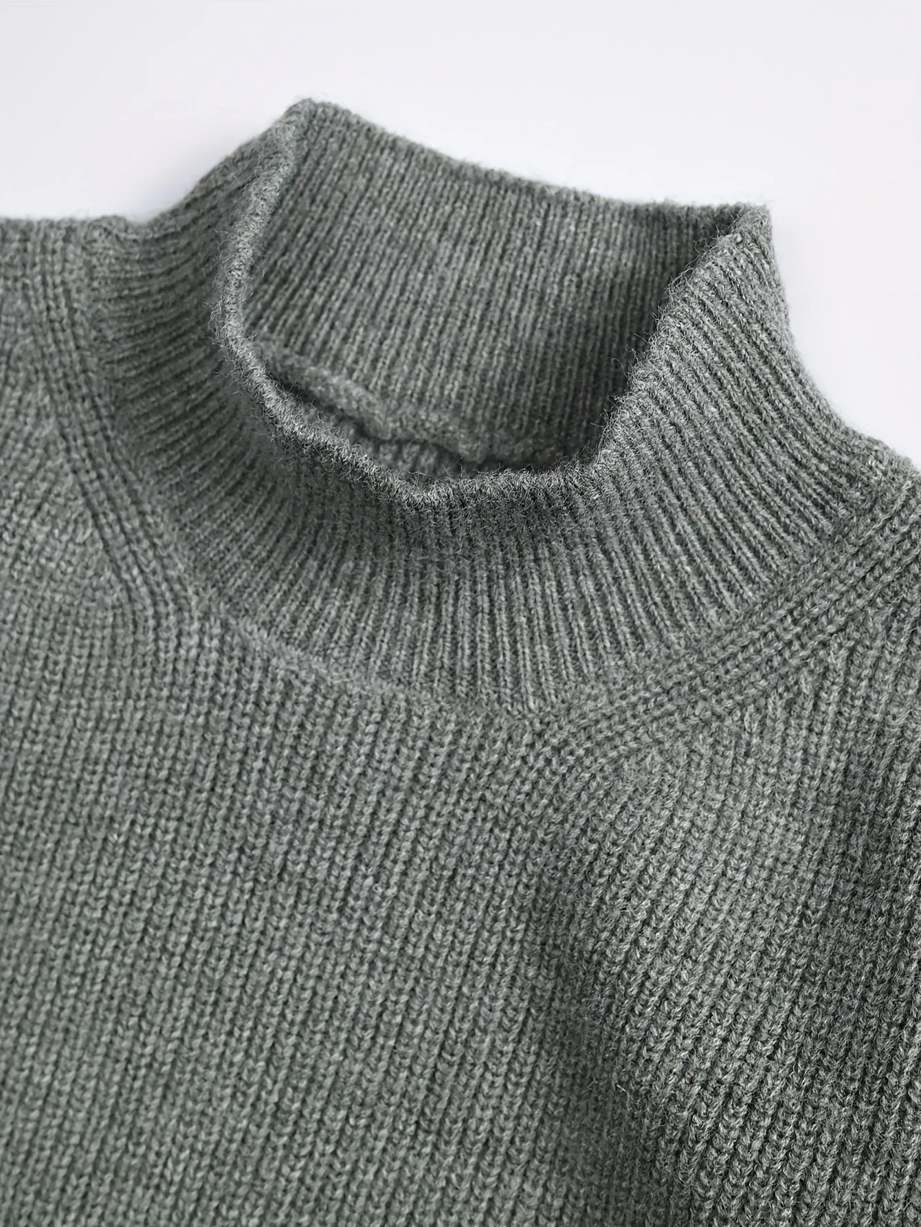 LEVORIN | Solid Knitted Turtleneck Mens Sweater