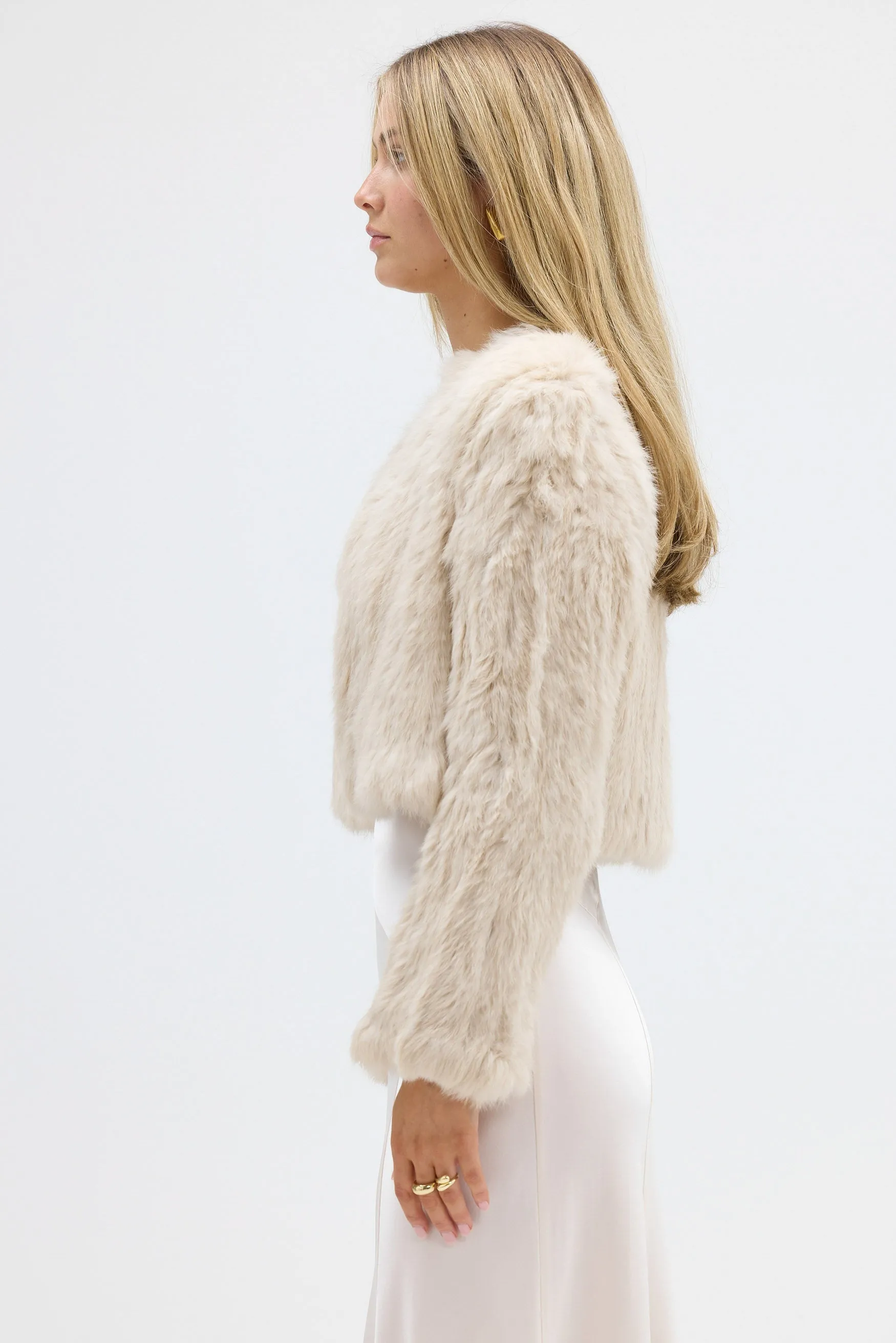 Lola Crop Jacket - Oatmeal