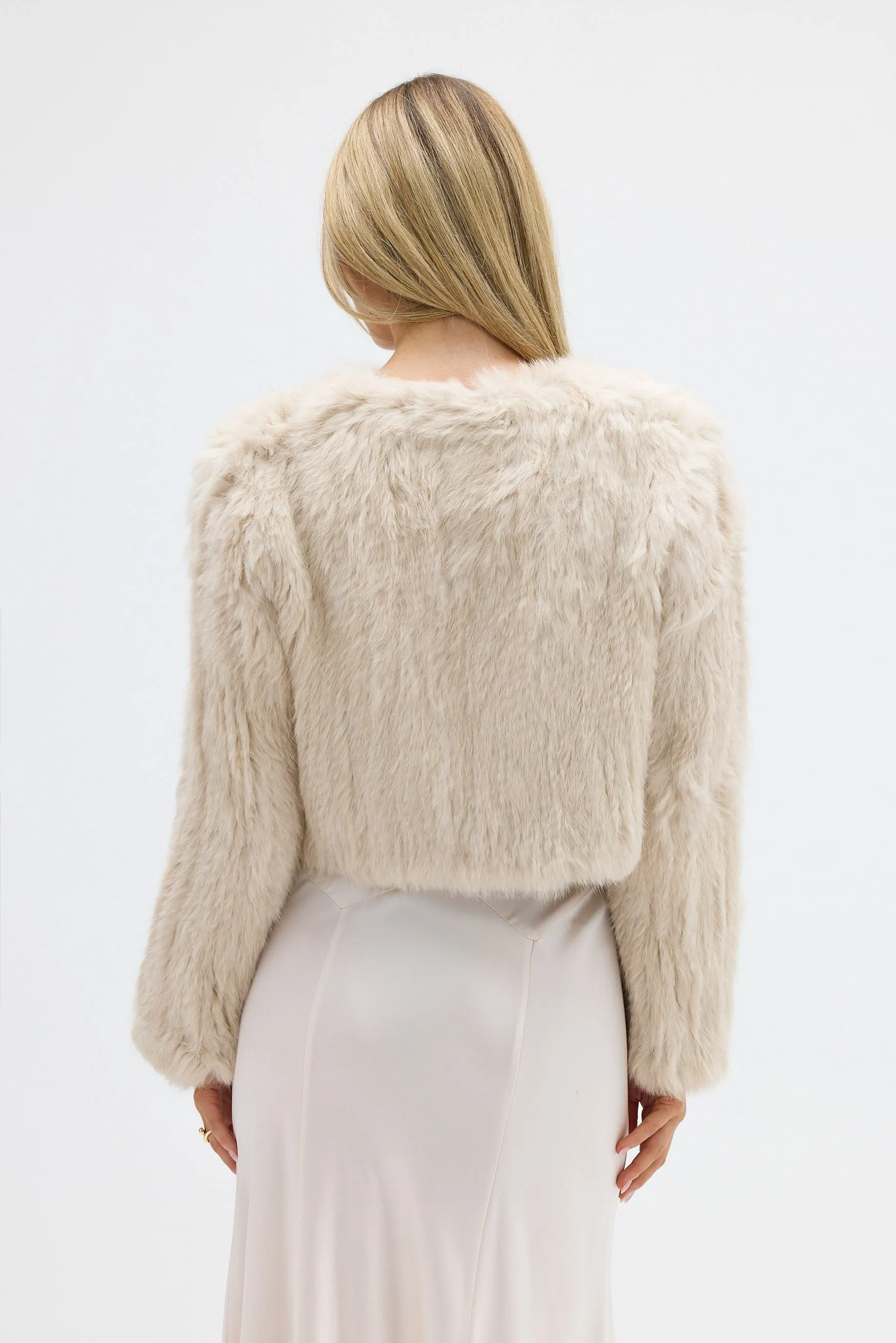 Lola Crop Jacket - Oatmeal