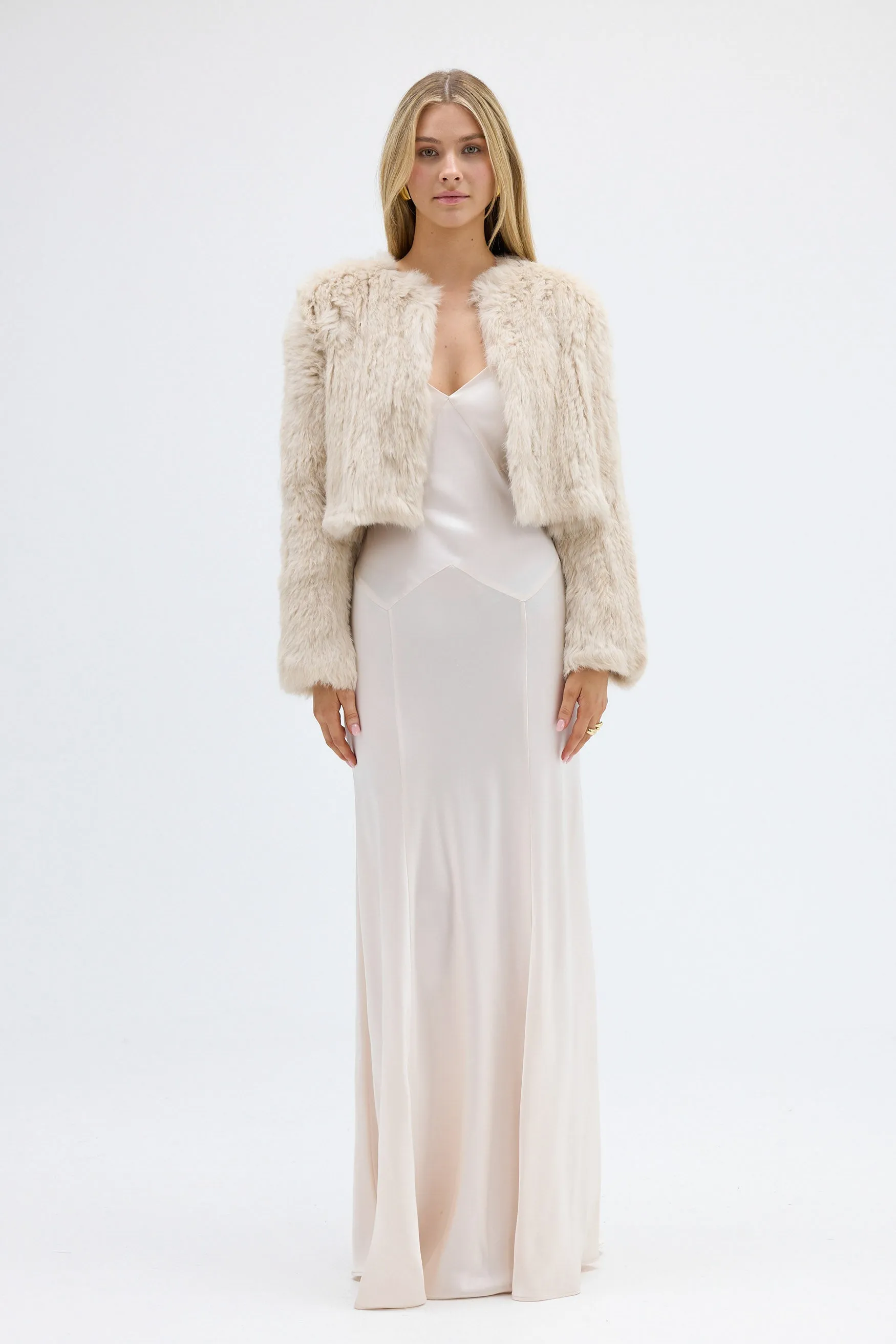 Lola Crop Jacket - Oatmeal