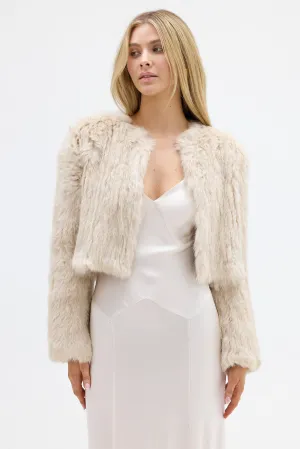 Lola Crop Jacket - Oatmeal