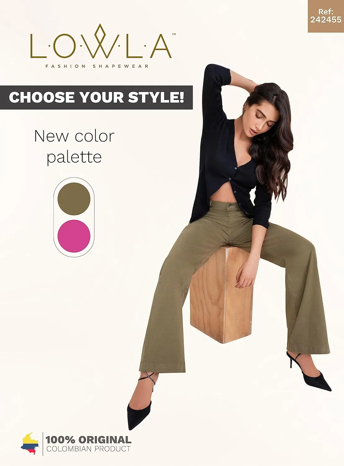 LOWLA Colombian Butt Lift Jeans for Women Pantalones Colombianos Levanta Cola