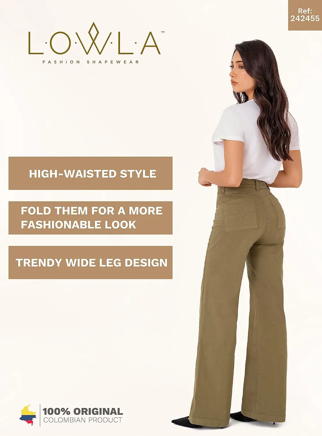 LOWLA Colombian Butt Lift Jeans for Women Pantalones Colombianos Levanta Cola
