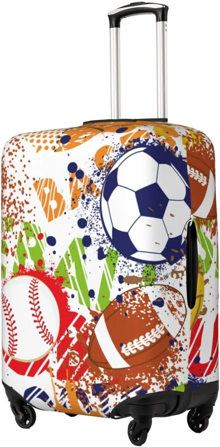 Luggage Cover Elastic Suitcase Cover Protector Washable Covers Fit 18-32 Inch Luggage-Balls