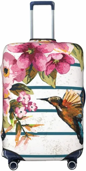 Luggage Cover Elastic Suitcase Cover Protector Washable Covers Fit 18-32 Inch Luggage-Bird And Floral