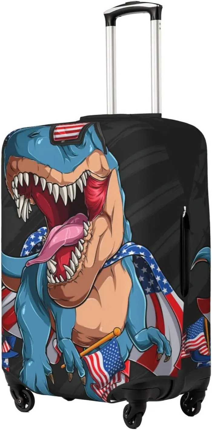 Luggage Cover Elastic Suitcase Cover Protector Washable Covers Fit 18-32 Inch Luggage-Blue Dinosaur